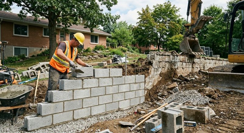 Block Wall Installation in Old Lyme, CT