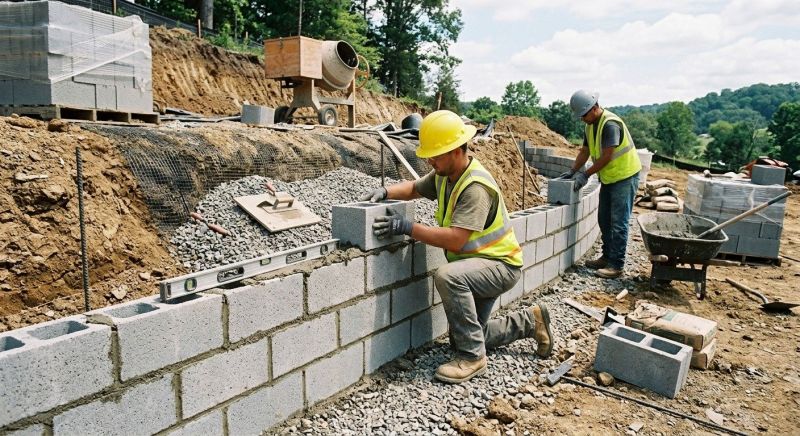 Block Wall Installation in Stratford, CT