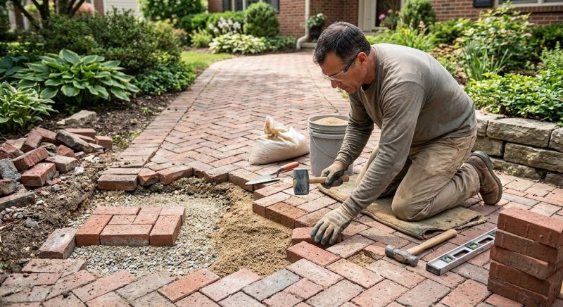 Brick Driveway Repair in Guilford, CT