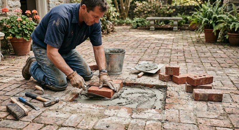 Brick Flatwork Repair in Haddam, CT