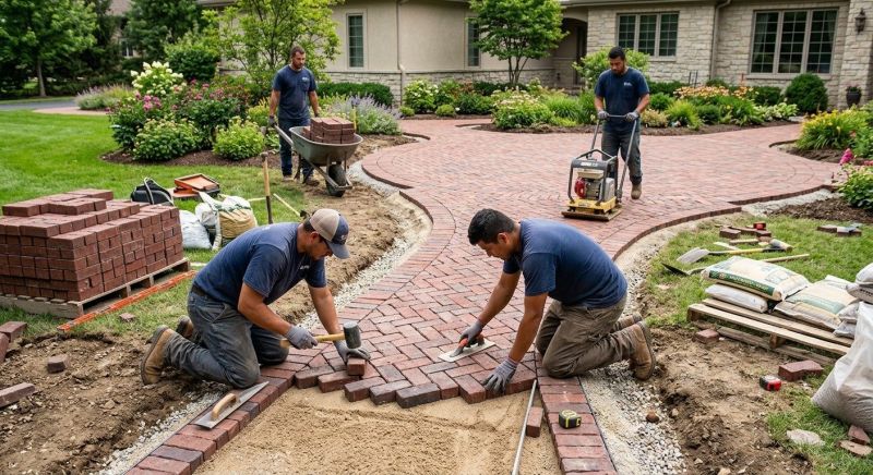 Brick Hardscape Installation in Colchester, CT