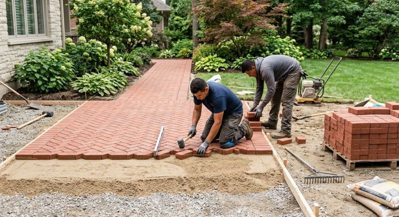 Brick Hardscape Installation in Southington, CT