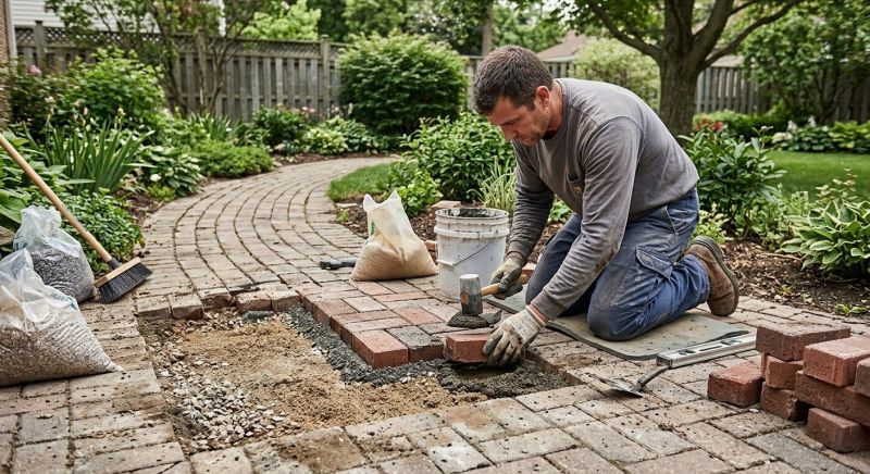 Brick Pathway Repair in Guilford, CT