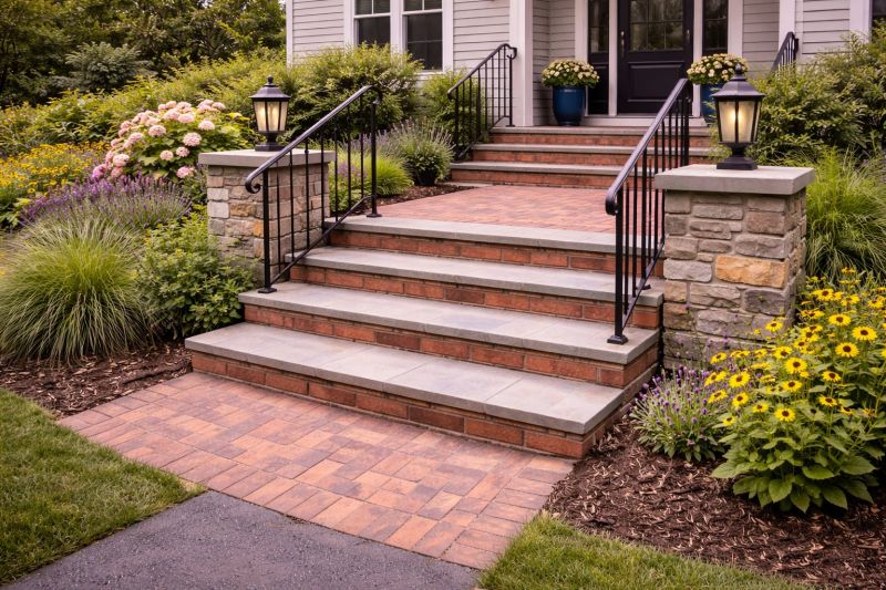 Brick Stairs Installation in Guilford, CT