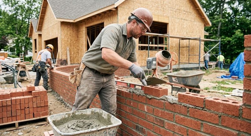 Brick Wall Installation in Durham, CT