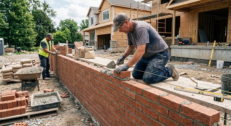 Brick Wall Installation in Oxford, CT