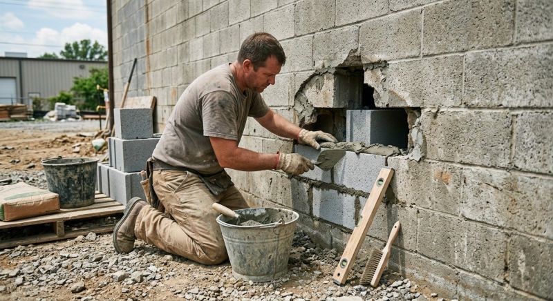 Concrete Block Repair in East Hampton, CT