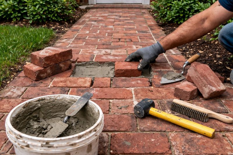 Entryway Brick Repair in Guilford, CT