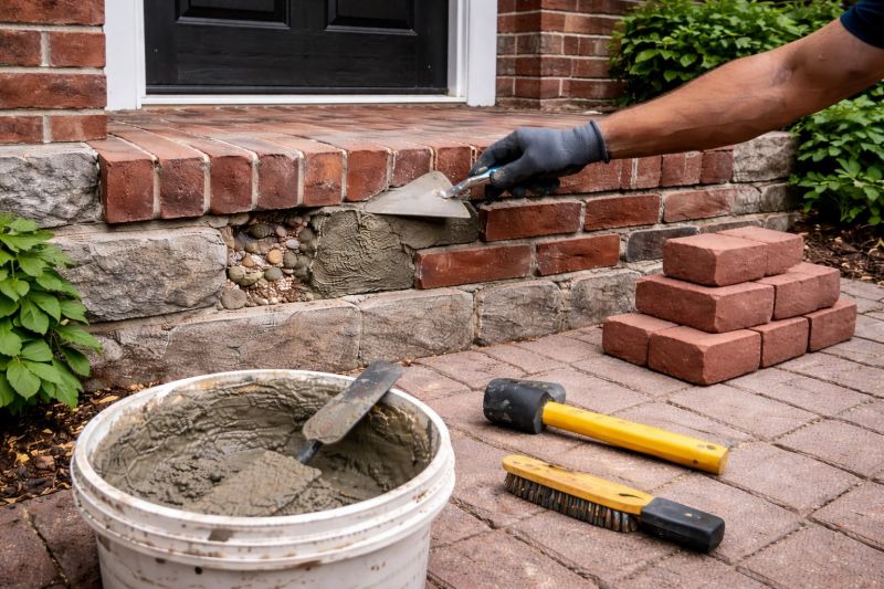 Entryway Brick Repair in Guilford, CT