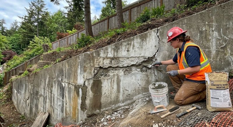 Retaining Wall Repair in Southold, NY