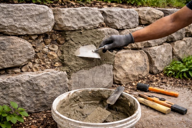 Retaining Wall Repair in Woodbridge, CT