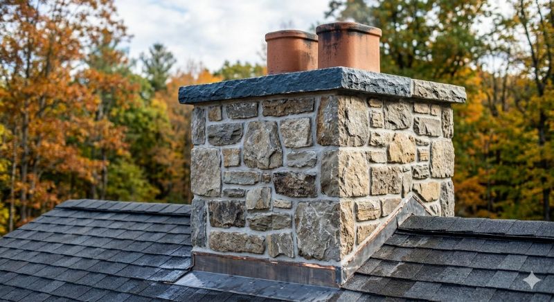Stone Chimney Installation in Cromwell, CT