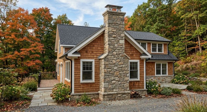 Stone Chimney Installation in Orange, CT
