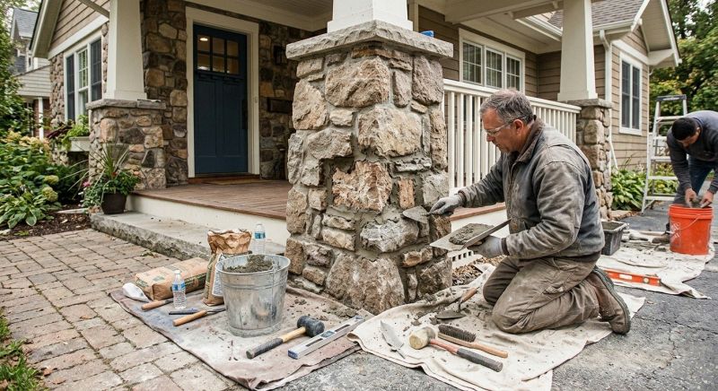 Stone Column Repair in Guilford, CT