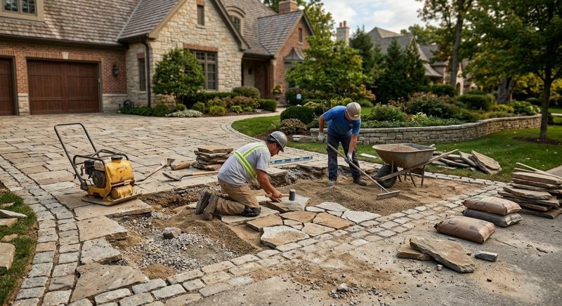 Stone Driveway Repair in Guilford, CT