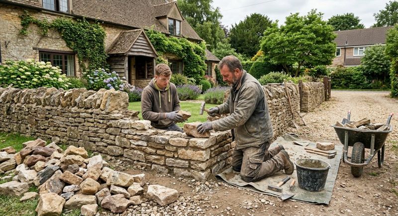 Stone Wall Repair in Bethany, CT