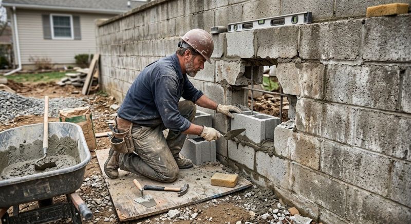 Block Wall Repair in Berlin, CT