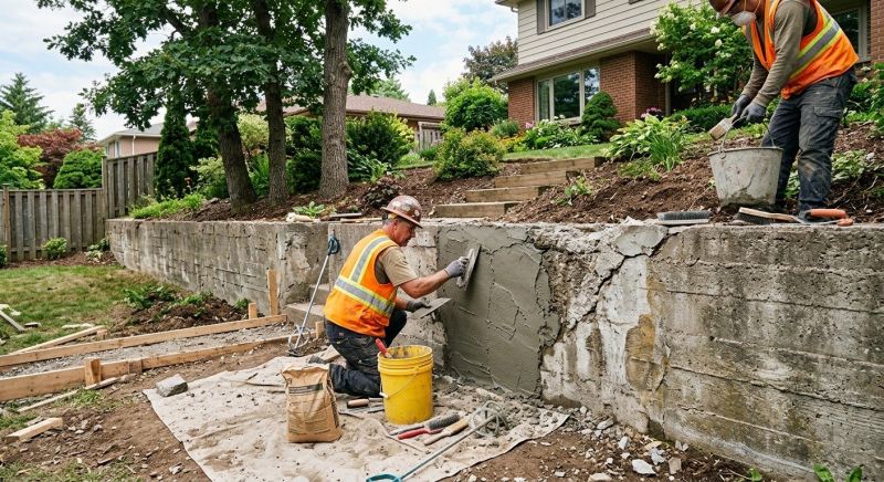 Retaining Wall Repair in East Lyme, CT